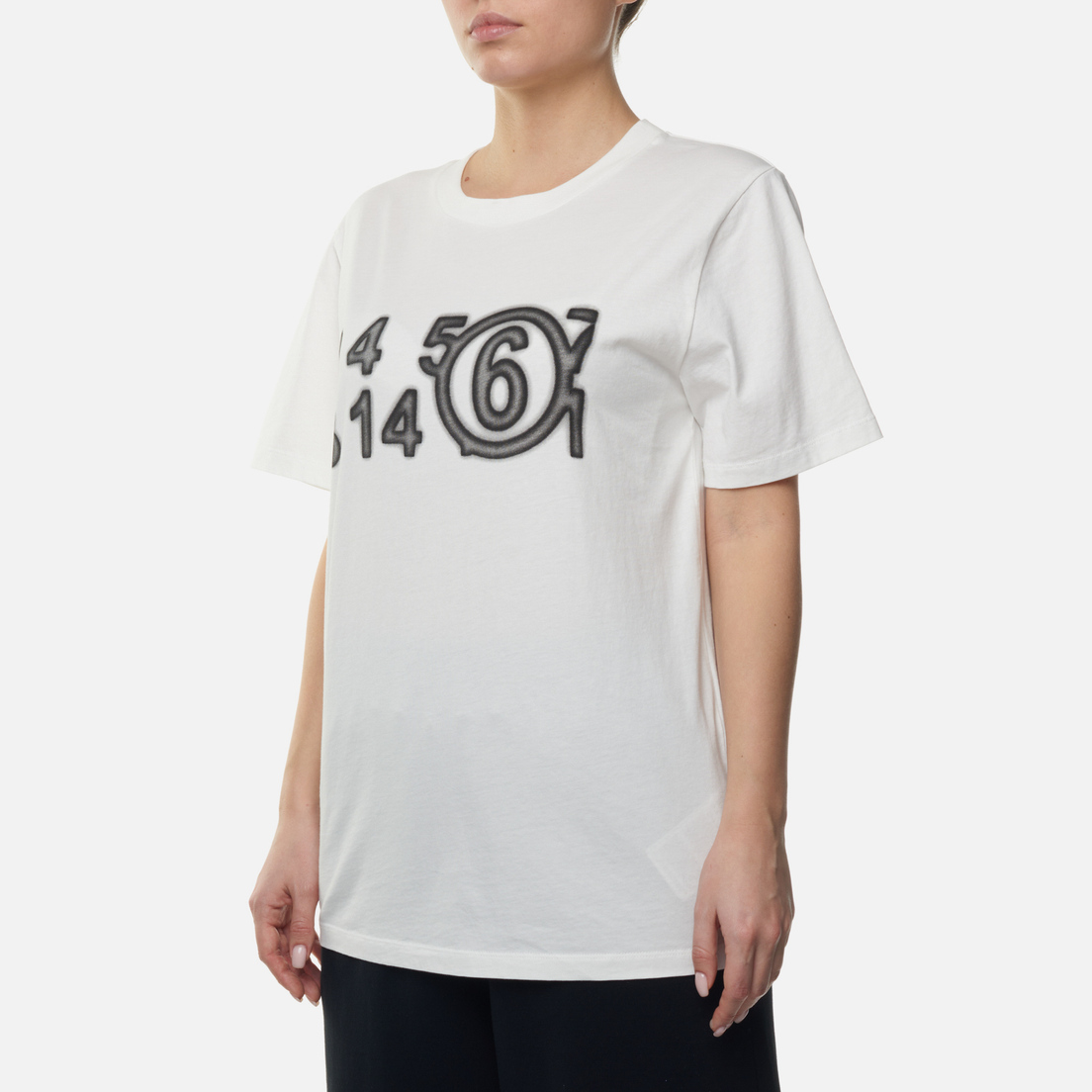 Maison Margiela MM6 Женская футболка Big Logo Oversized