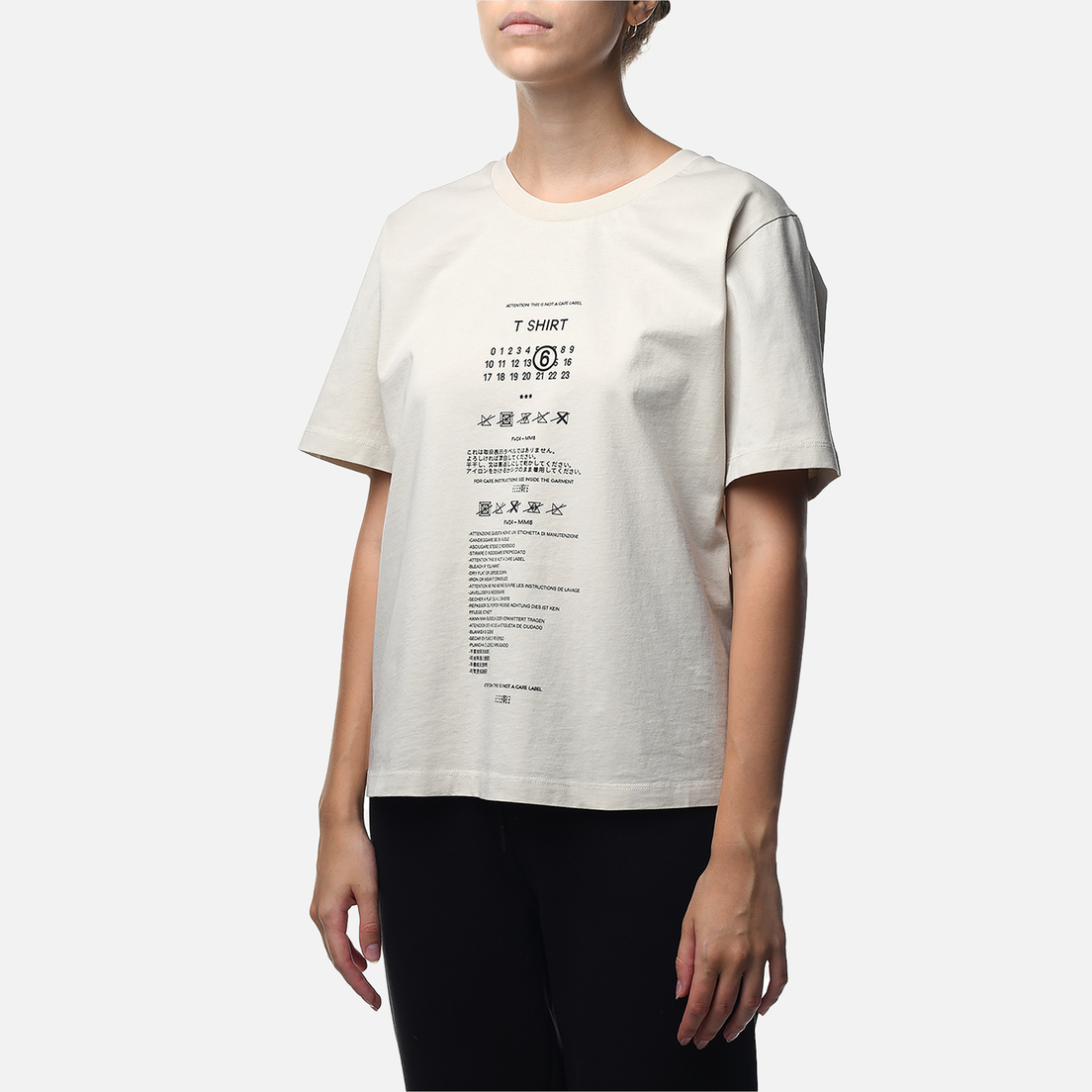 Maison Margiela MM6 Женская футболка Care Label Print