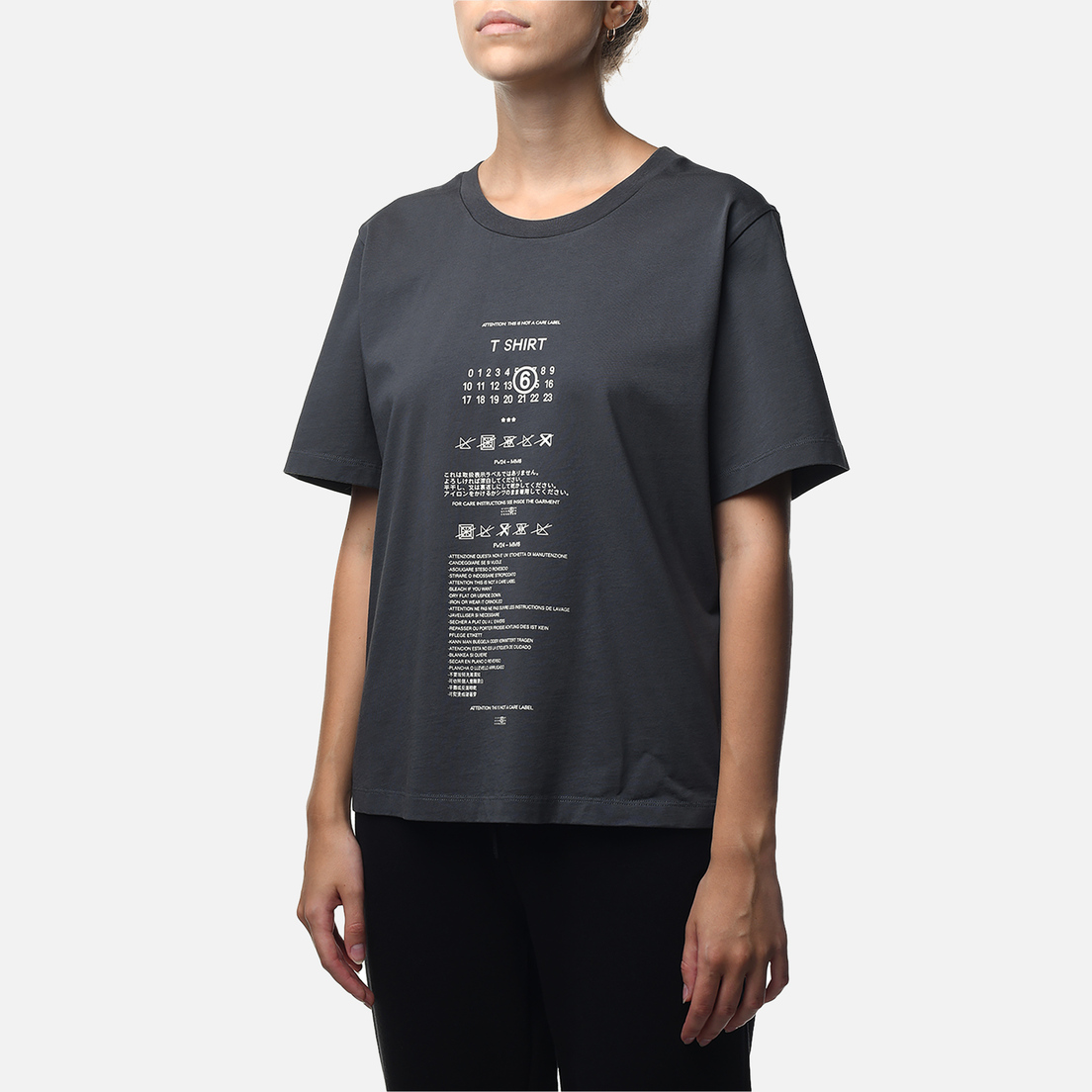 Maison Margiela MM6 Женская футболка Care Label Print