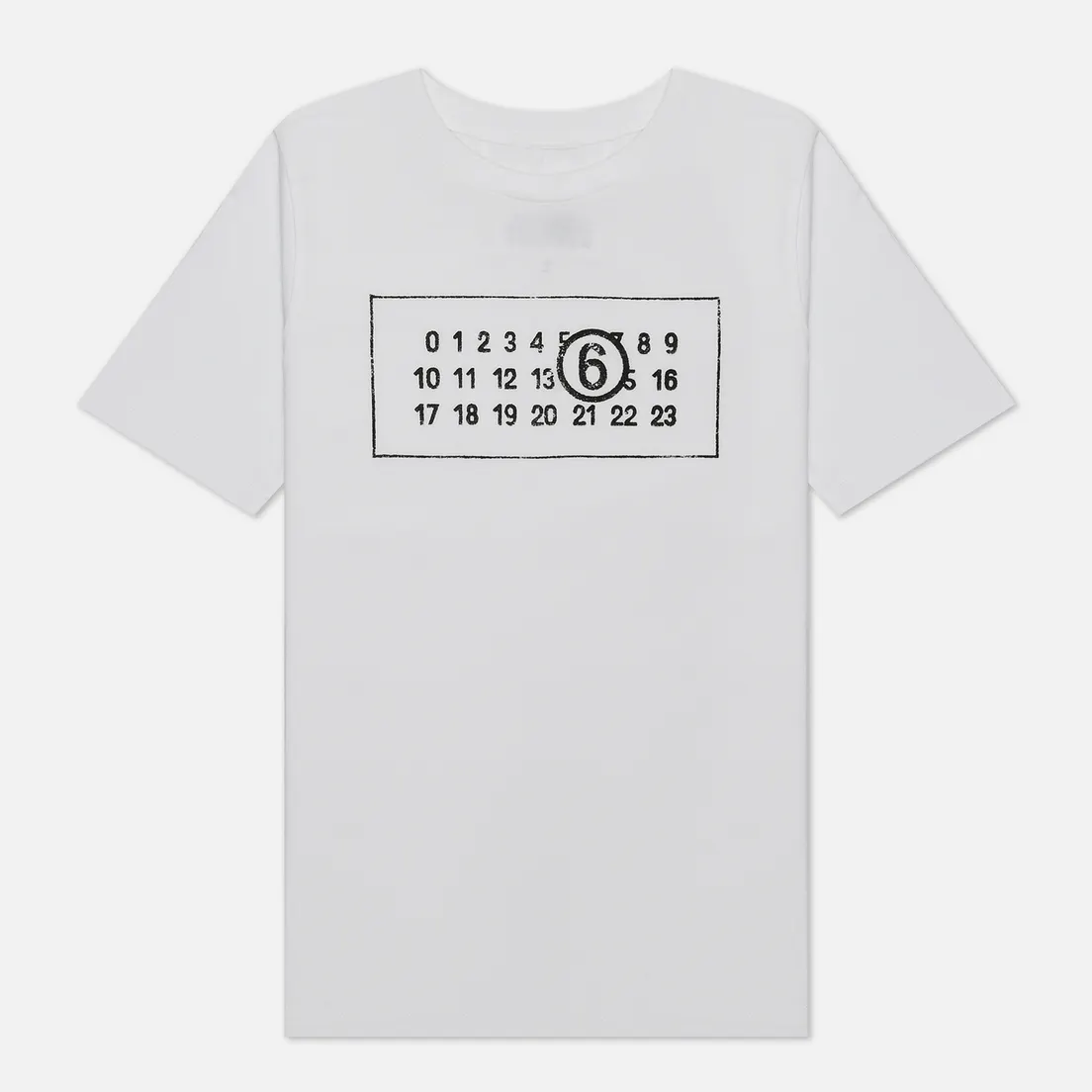 Maison Margiela MM6 Женская футболка Box Logo Numbers