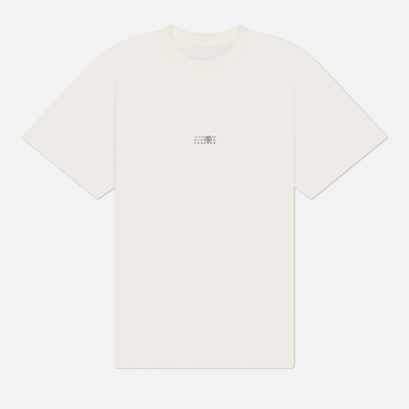 Женская футболка Maison Margiela MM6 Logo Patch Crewneck, цвет белый, размер XS