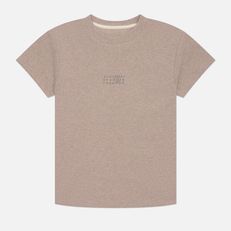 Женская футболка Maison Margiela MM6 Wool Blend Rib Jersey, цвет бежевый, размер S