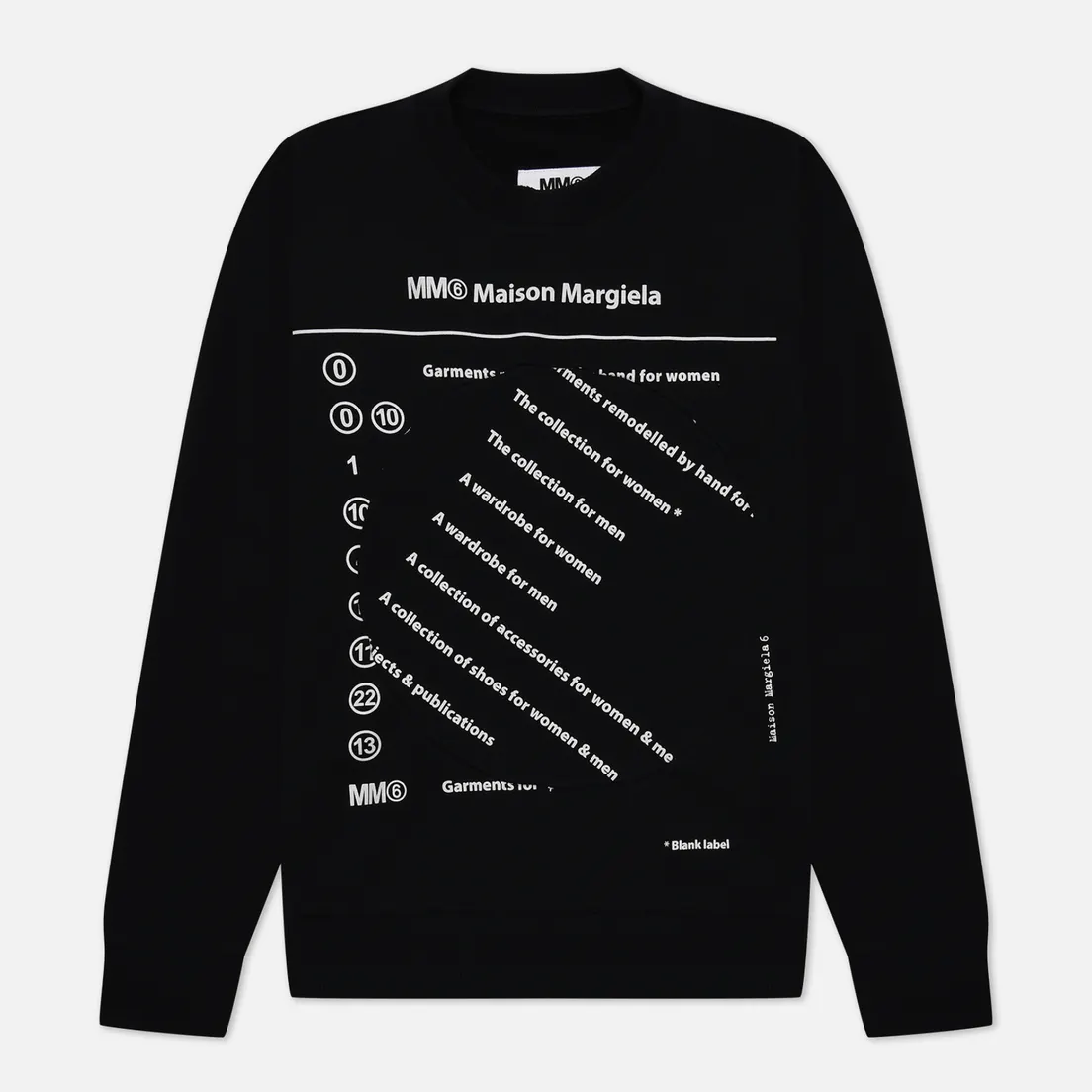 Maison Margiela MM6 Женская толстовка Intarsia Crew Neck