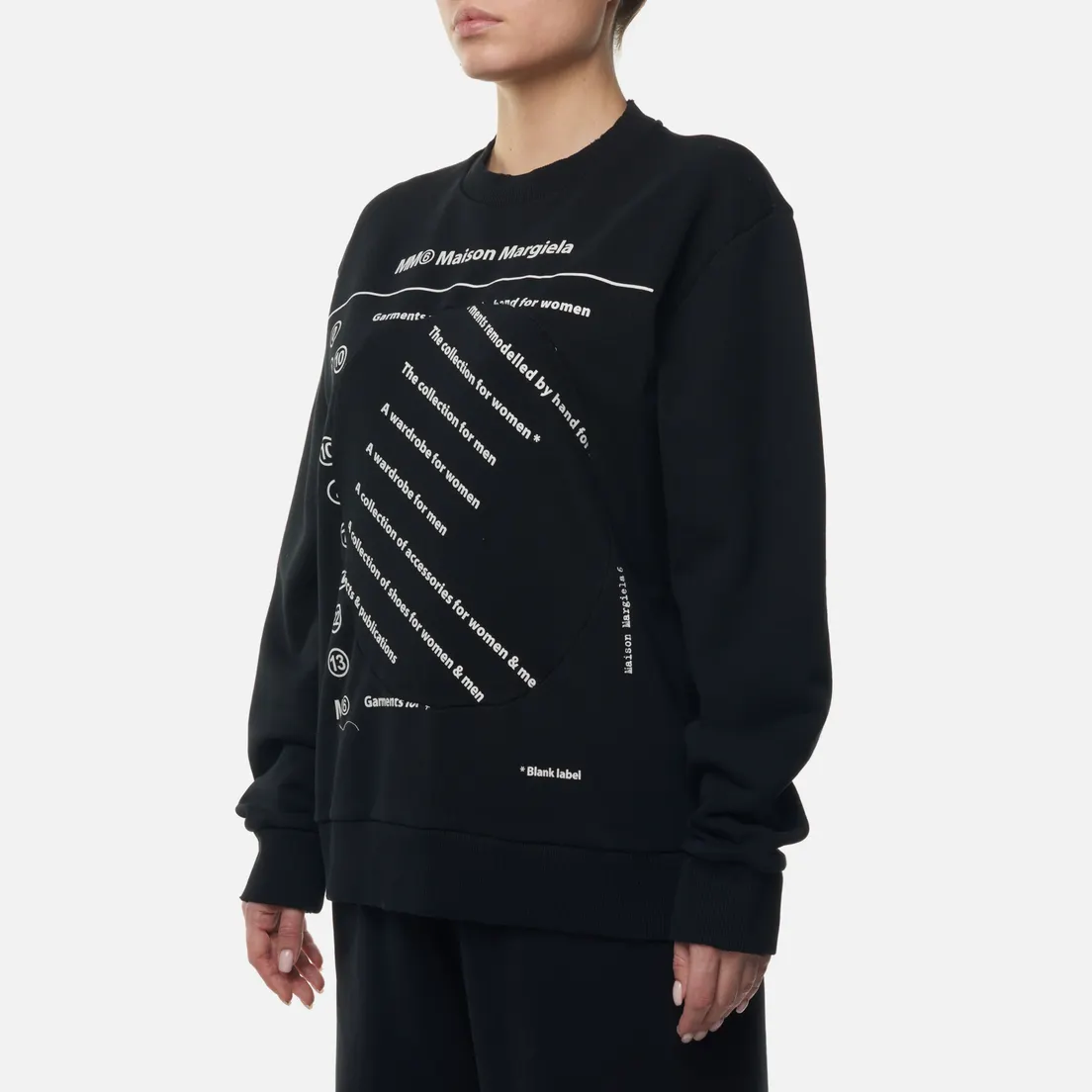 Maison Margiela MM6 Женская толстовка Intarsia Crew Neck