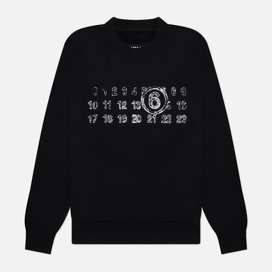 Maison Margiela MM6 Женская толстовка Number Logo Crew Neck