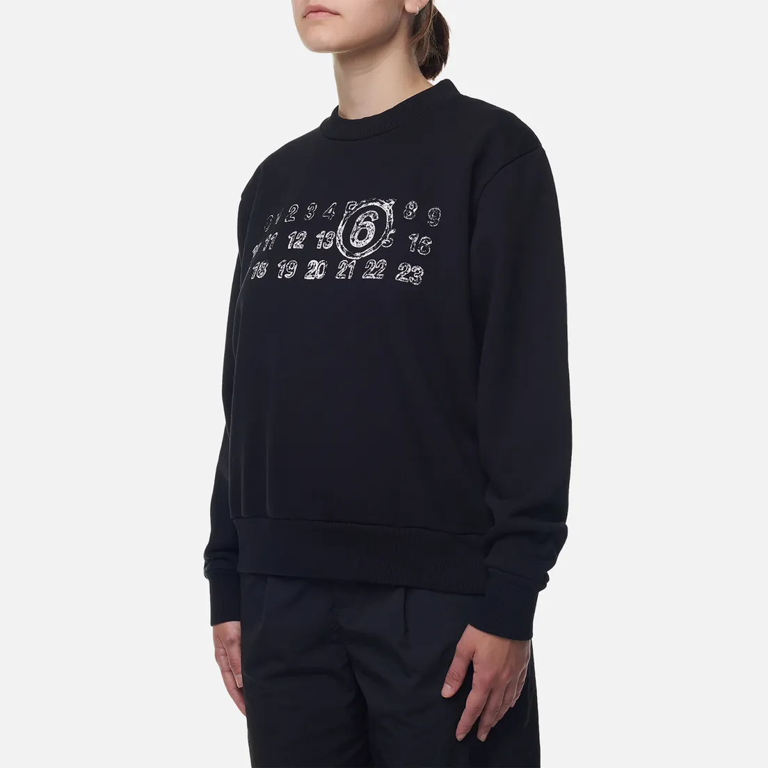 Maison Margiela MM6 Женская толстовка Number Logo Crew Neck
