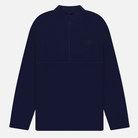 фото Мужская толстовка maison margiela mm6 logo print high neck, цвет синий, размер s