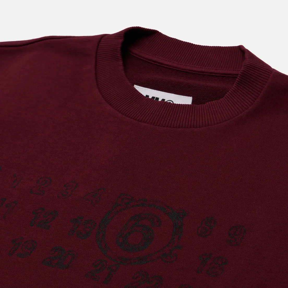 Maison Margiela MM6 Женская толстовка Numbers Logo Crew Neck