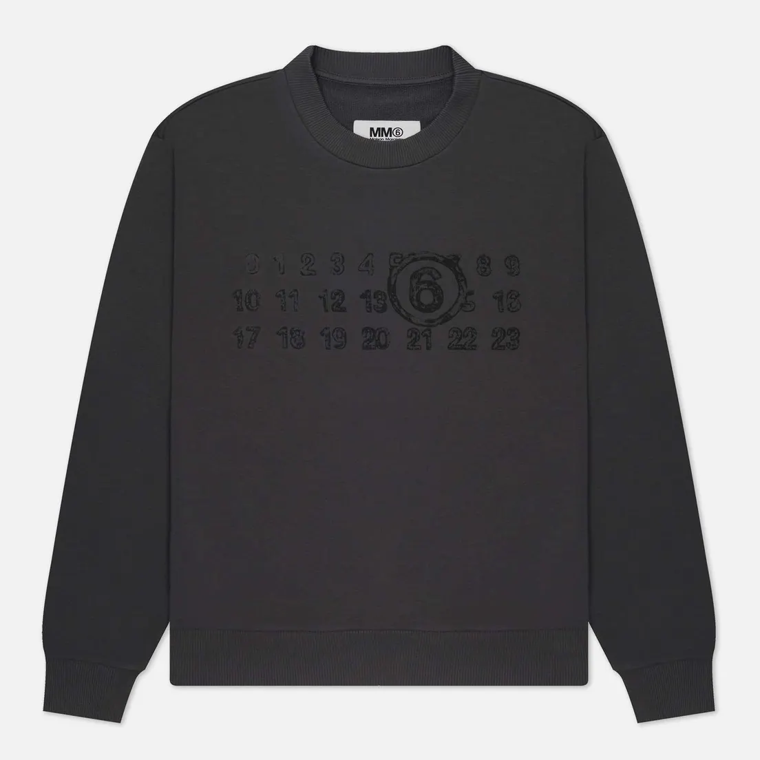 Maison Margiela MM6 Женская толстовка Numbers Logo Crew Neck