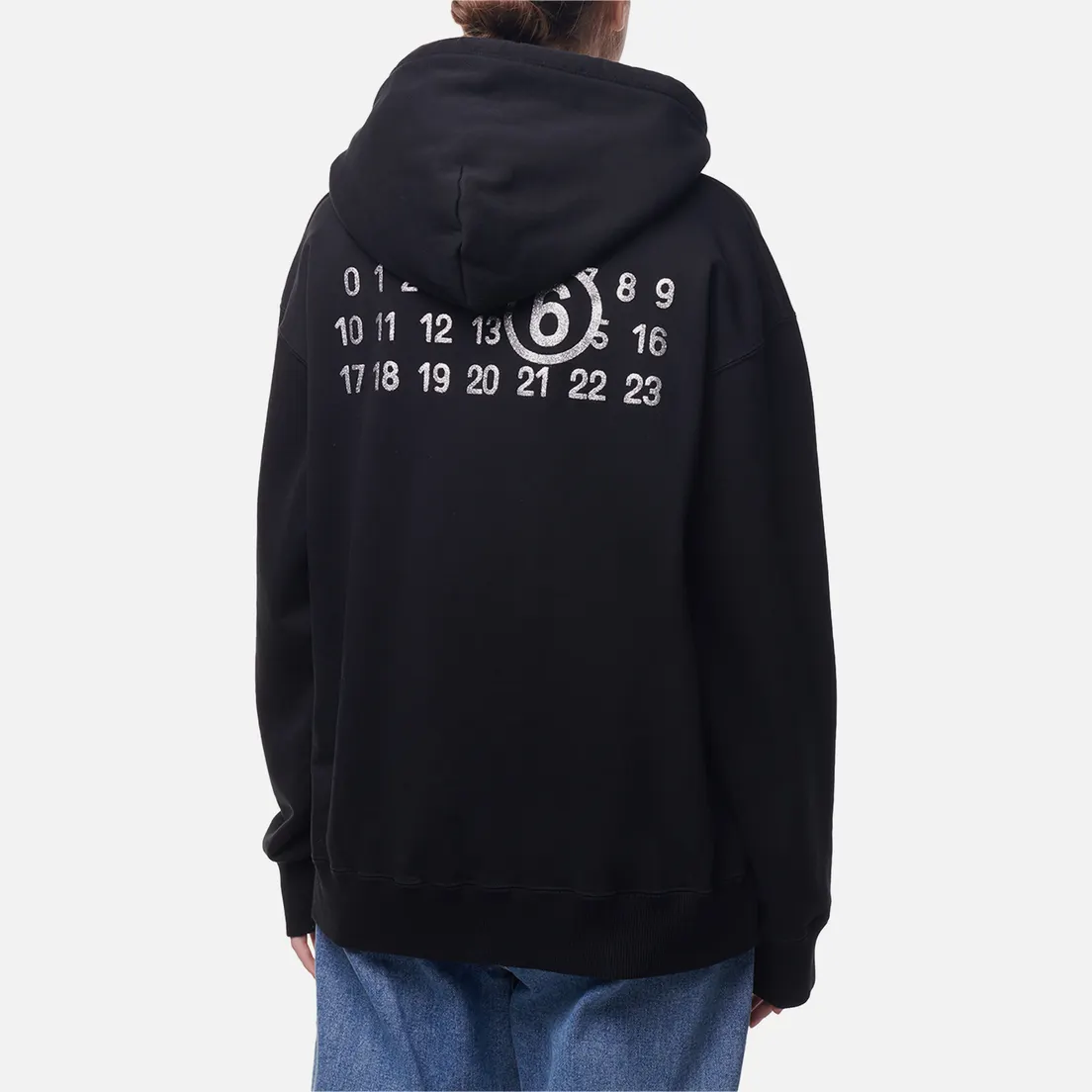 Maison Margiela MM6 Женская толстовка Numbers Logo Back Hoodie