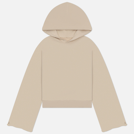 Женская толстовка Maison Margiela MM6 Wide Sleeves Dropped Shoulders Hoodie, цвет бежевый, размер M