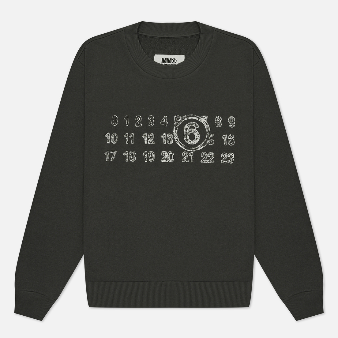 Maison Margiela MM6 Женская толстовка Big Logo Numbers Crew