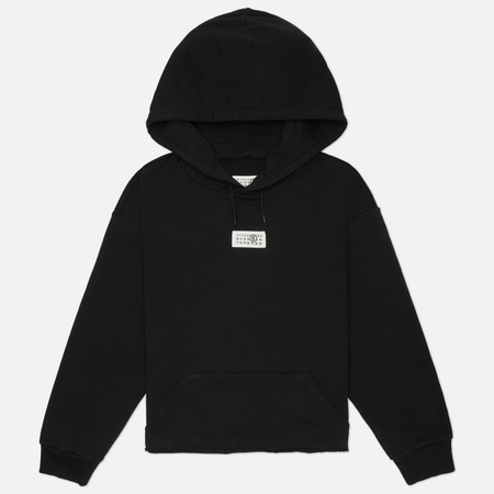 Женская толстовка Maison Margiela MM6 Unbrushed Cotton Hoodie, цвет чёрный, размер L