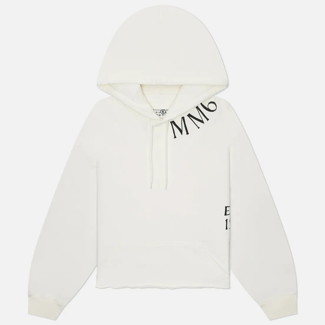 Maison Margiela MM6 Женская толстовка Raw Edge Cropped Hoodie