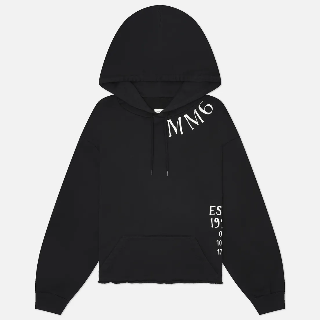 Maison Margiela MM6 Женская толстовка Raw Edge Cropped Hoodie