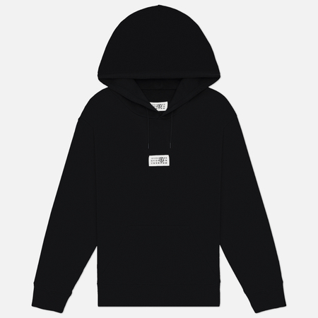 Женская толстовка Maison Margiela MM6 Logo Patch Hoodie, цвет чёрный, размер XS