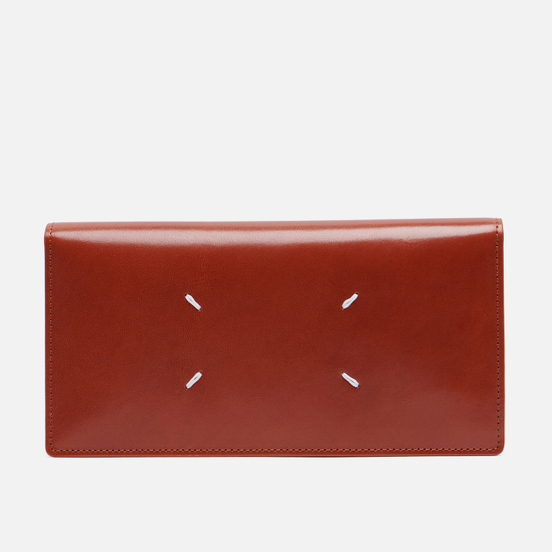 Кошелек Maison Margiela Four Stitch Travel Shiny Leather Brown