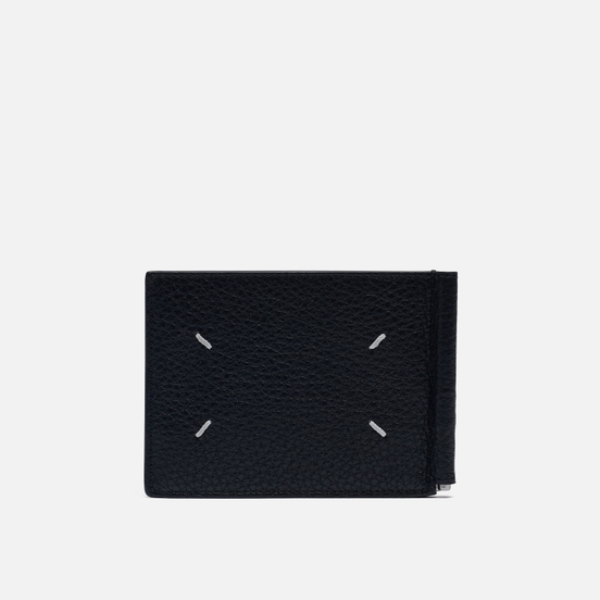 Кошелек Maison Margiela Contrast Stitch Grained Texture Black/Silver