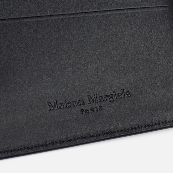 Кошелек Maison Margiela Contrast Stitch Grained Texture Black/Silver