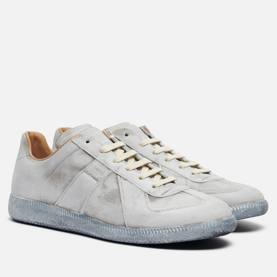 Мужские кроссовки Maison Margiela Replica Low Top Grey/White Print