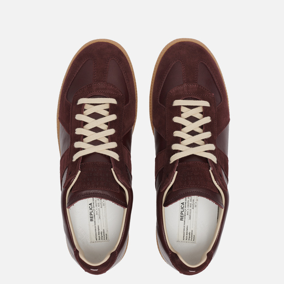 Мужские кроссовки Maison Margiela Replica Low Top Carry Over Wine/Bordo