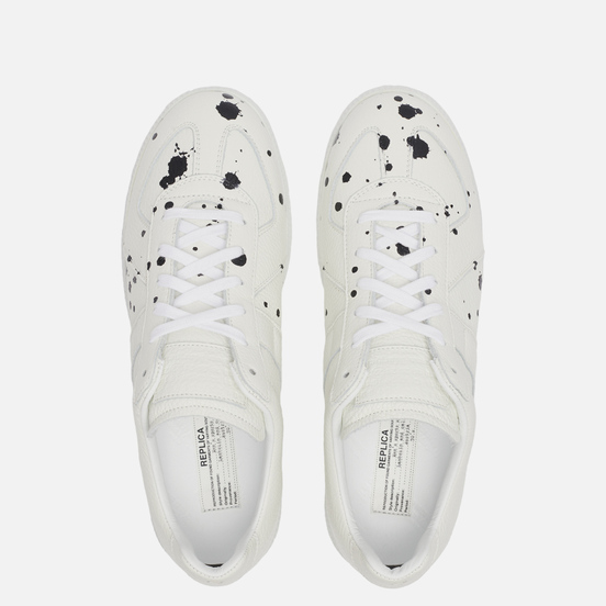 Мужские кроссовки Maison Margiela Replica Low Dots Plain Leather White/Black