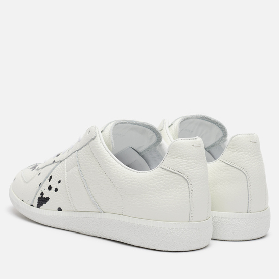 Мужские кроссовки Maison Margiela Replica Low Dots Plain Leather White/Black