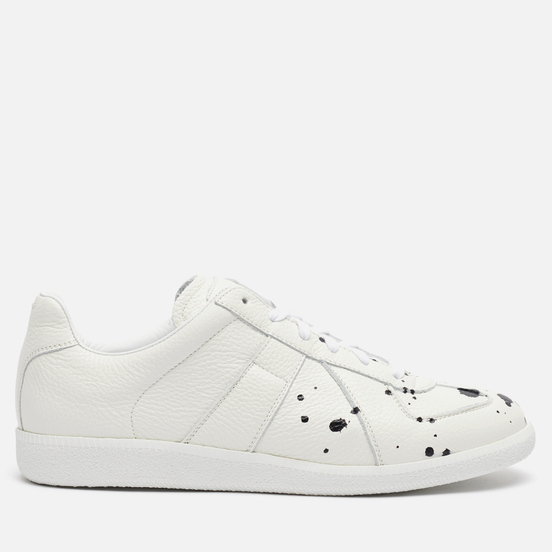 Мужские кроссовки Maison Margiela Replica Low Dots Plain Leather White/Black