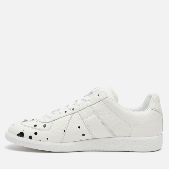 Мужские кроссовки Maison Margiela Replica Low Dots Plain Leather White/Black