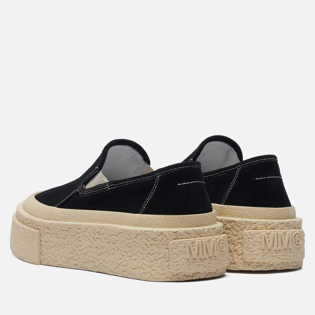 Maison Margiela MM6 Женские кеды Slip-On Platform Leather