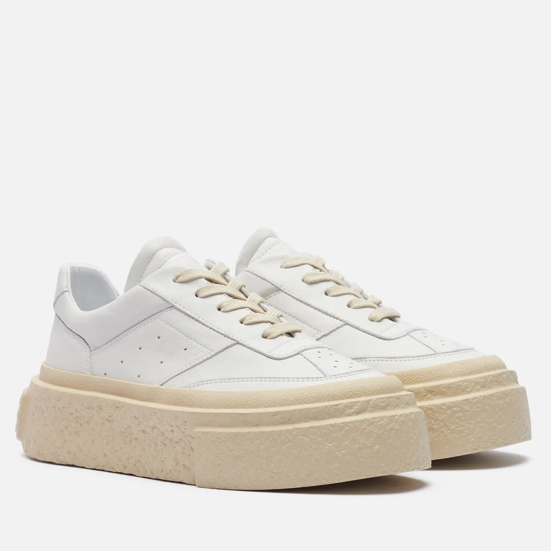 Maison Margiela MM6 Женские кроссовки Panelled Platform Leather
