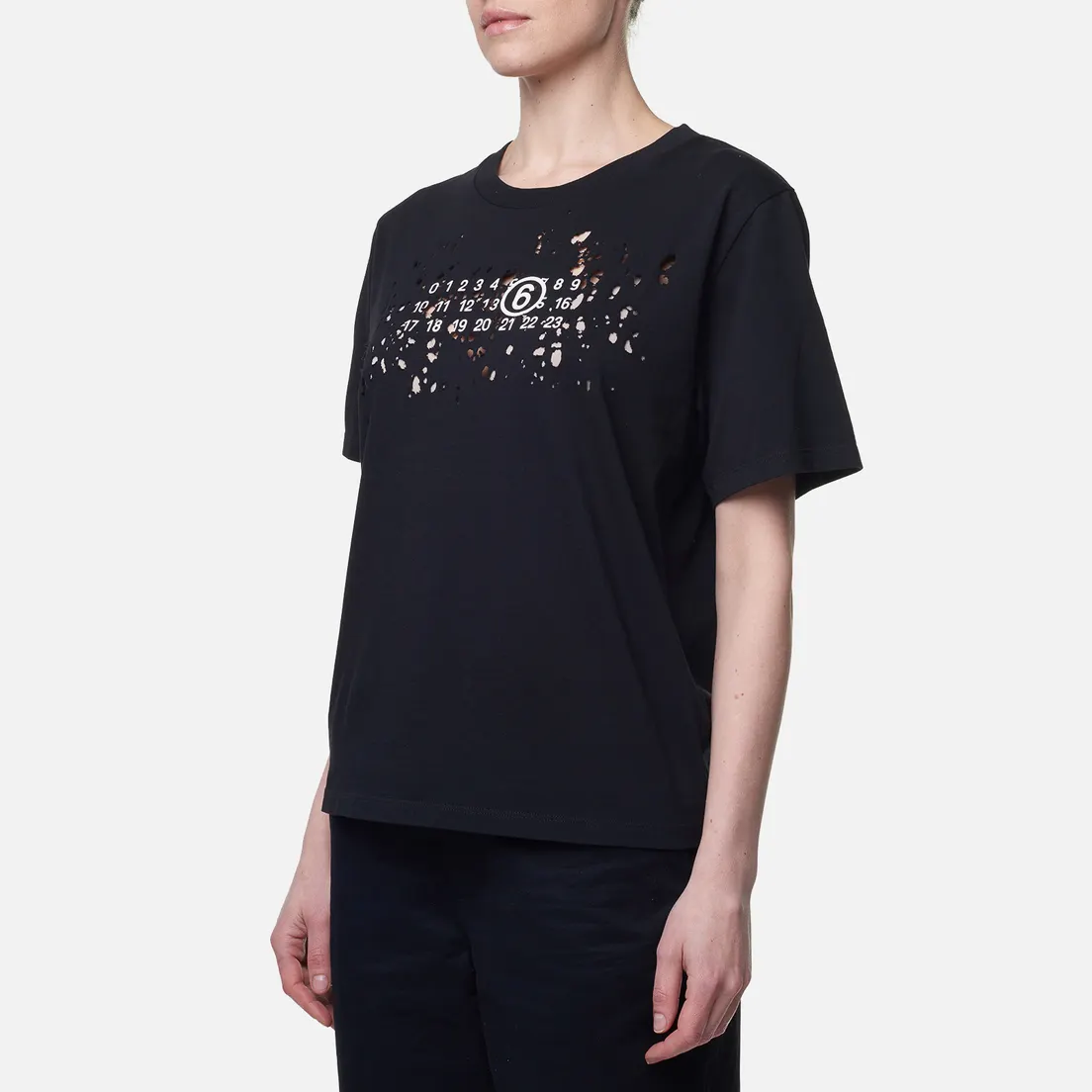 Maison Margiela MM6 Женская футболка Worn Numbers