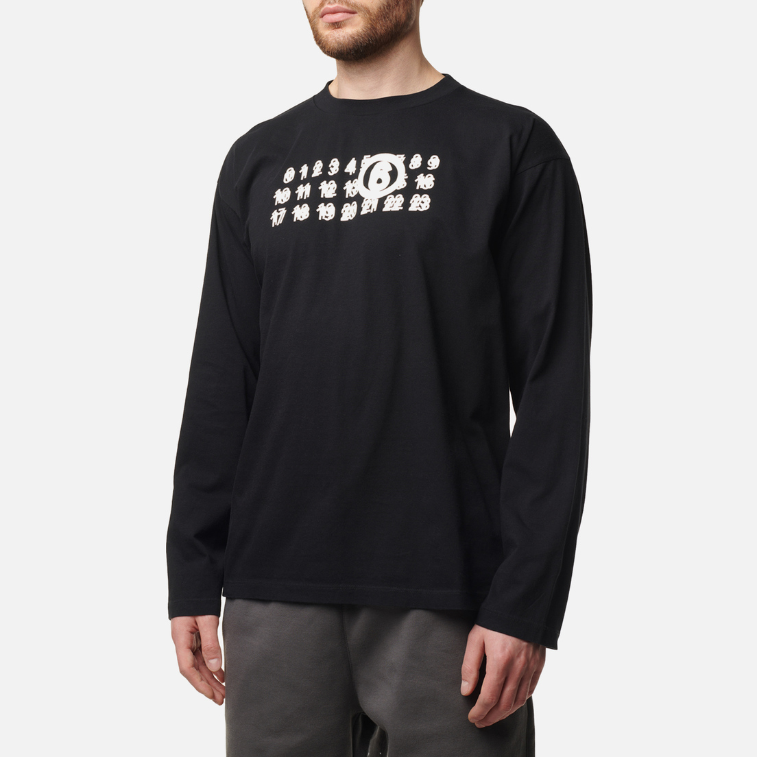 Maison Margiela MM6 Мужской лонгслив Triple Logo