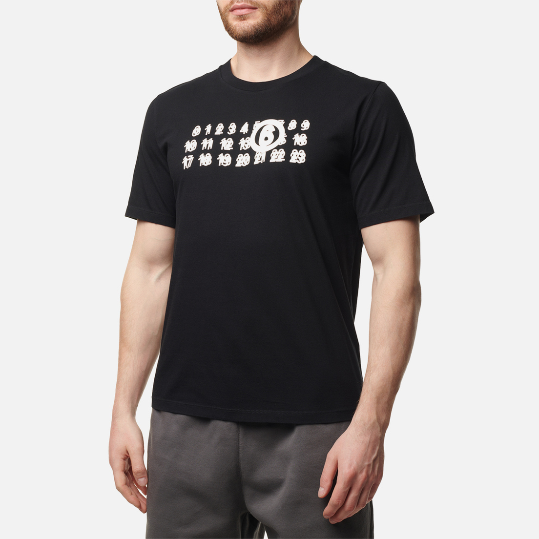 Maison Margiela MM6 Мужская футболка Blur Number Logo Print