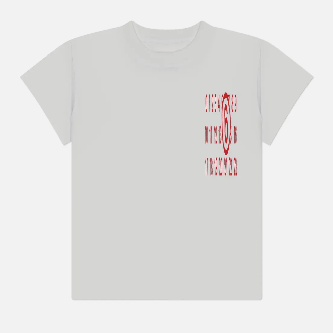Maison Margiela MM6 Женская футболка Discreet Elongated Numeric Printed