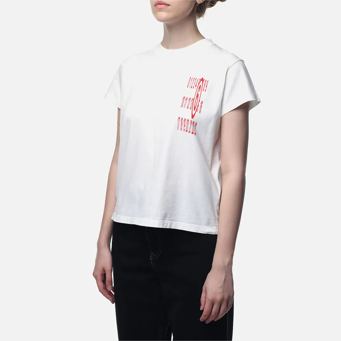 Maison Margiela MM6 Женская футболка Discreet Elongated Numeric Printed