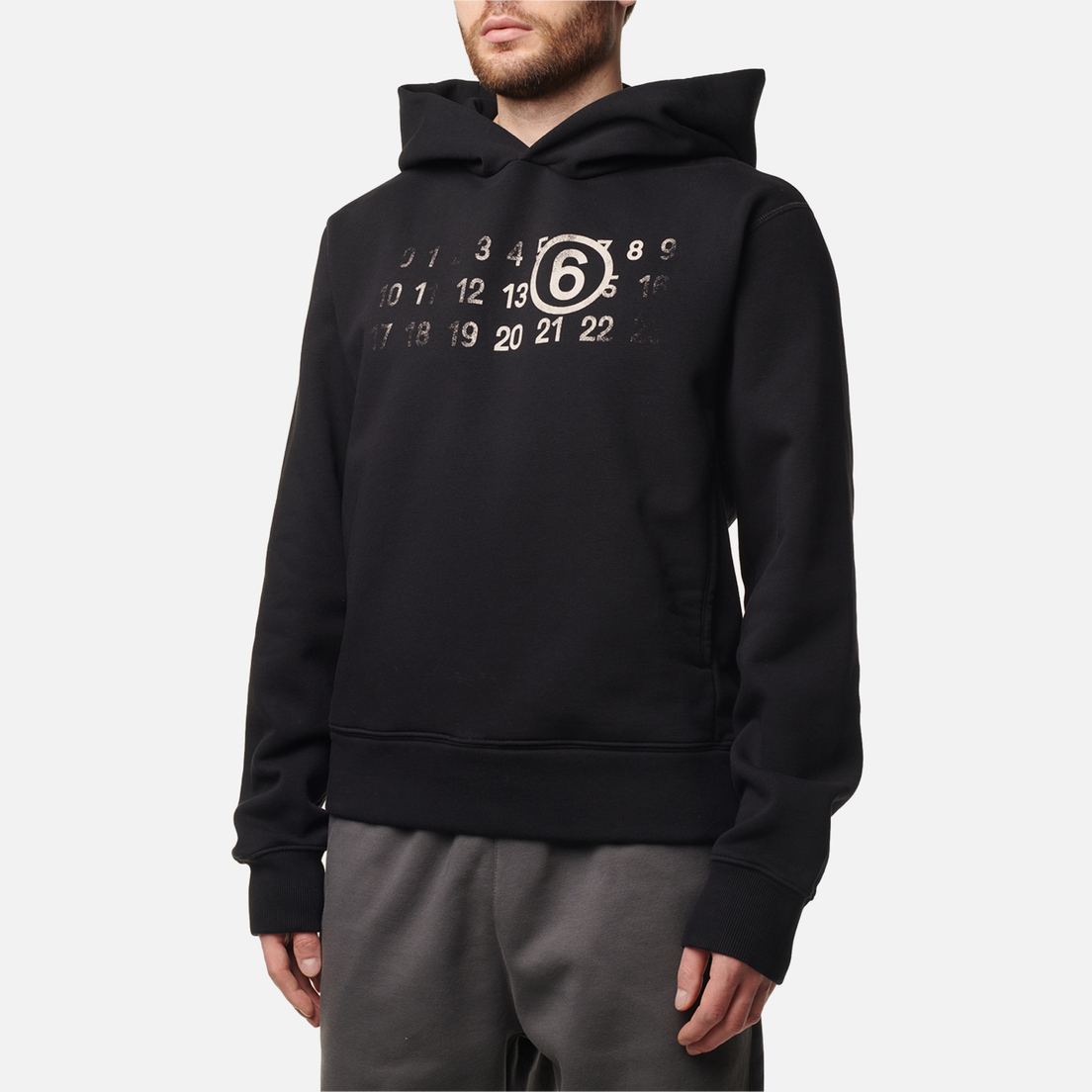 Maison Margiela MM6 Мужская толстовка Numerical Logo Print Hoodie