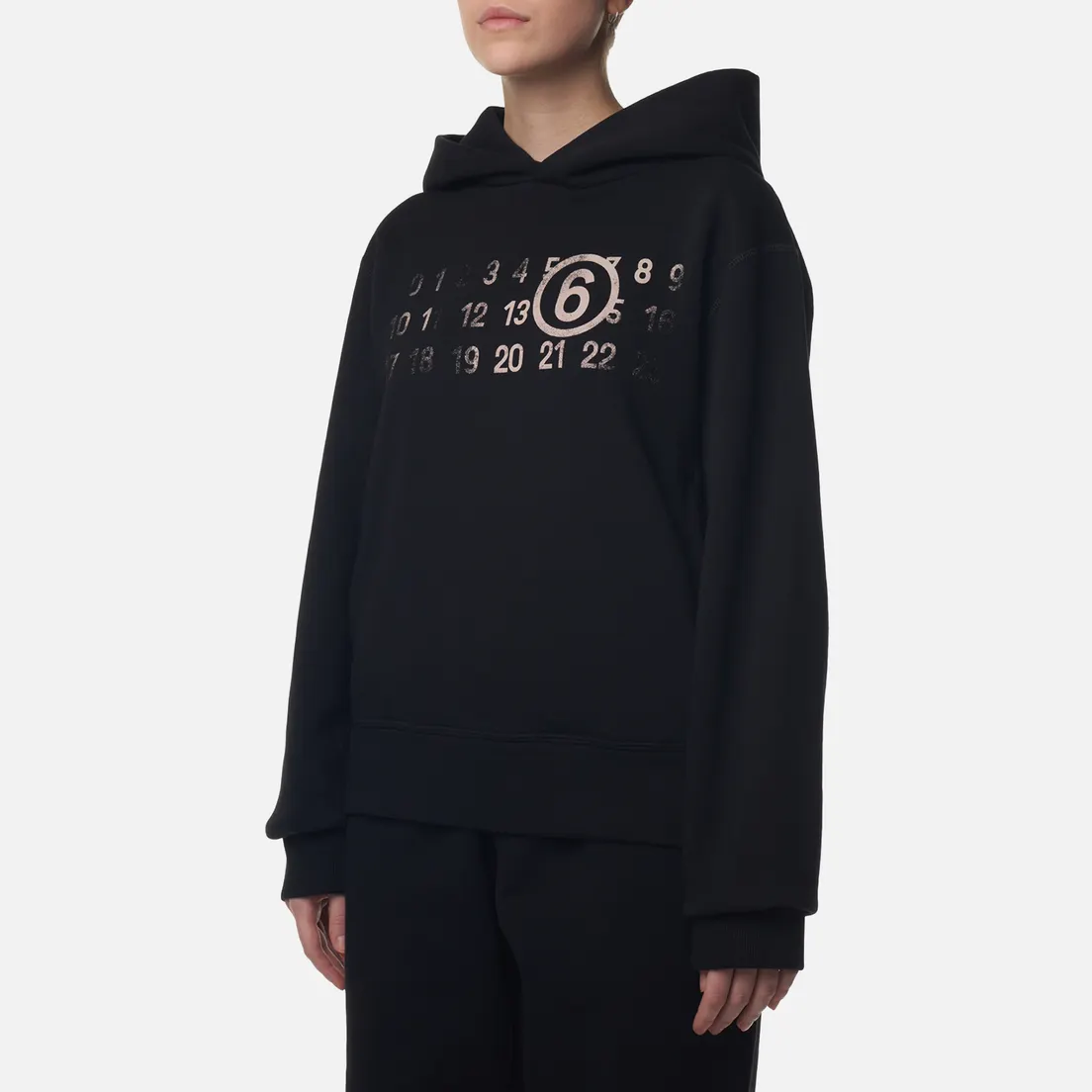 Maison Margiela MM6 Женская толстовка Numerical Logo Print Hoodie