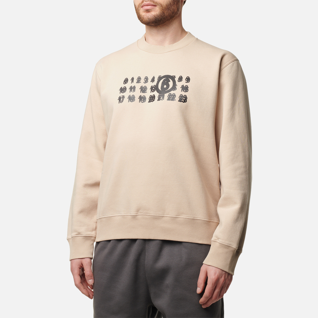 Maison Margiela MM6 Мужская толстовка Triple Logo Crew Neck