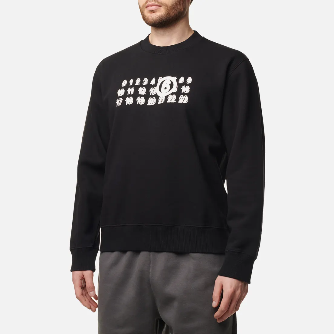 Maison Margiela MM6 Мужская толстовка Triple Logo Crew Neck