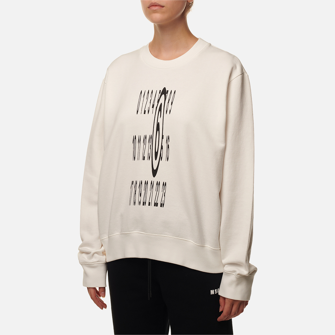 Maison Margiela MM6 Женская толстовка Elongated Numeric Printed