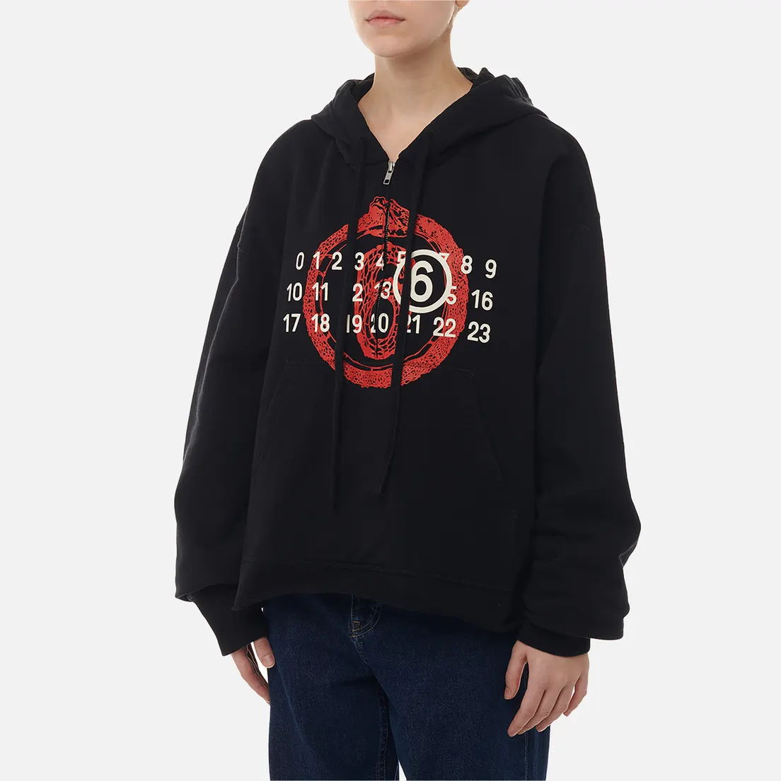 Maison Margiela MM6 Женская толстовка Year Of The Snake Full-Zip Hoodie