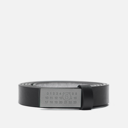 Ремень Maison Margiela MM6 Numeric Buckle Leather, цвет чёрный