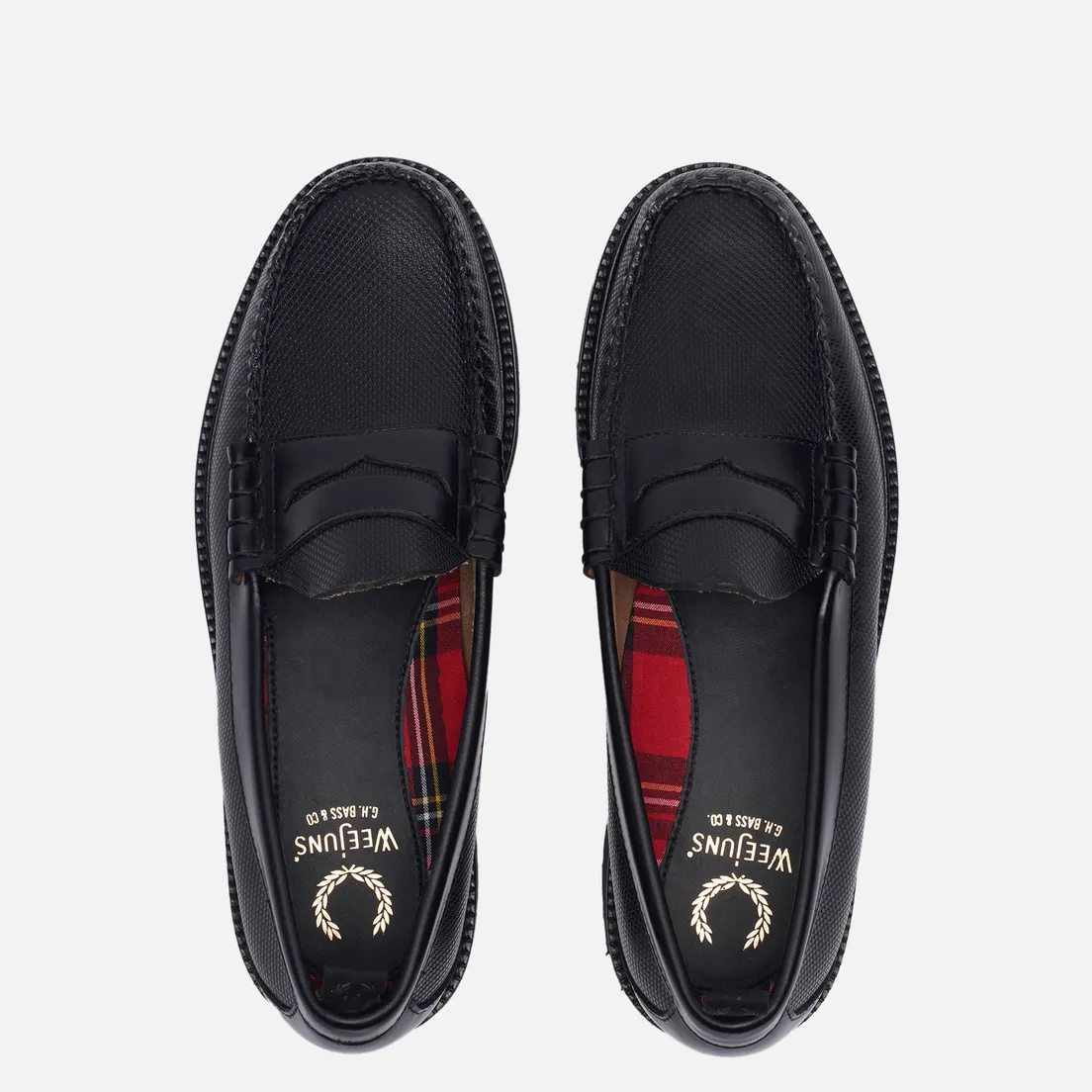 Fred Perry Мужские ботинки лоферы x G.H. Bass Textured