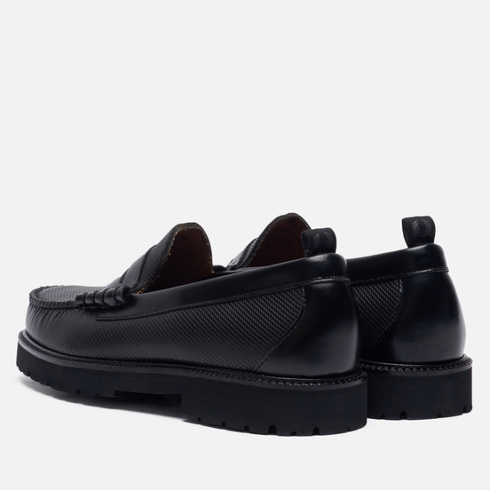 Мужские ботинки лоферы Fred Perry x G.H. Bass Textured Black