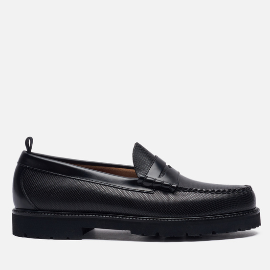 Мужские ботинки лоферы Fred Perry x G.H. Bass Textured Black