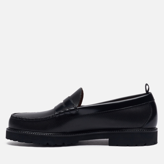 Мужские ботинки лоферы Fred Perry x G.H. Bass Textured Black