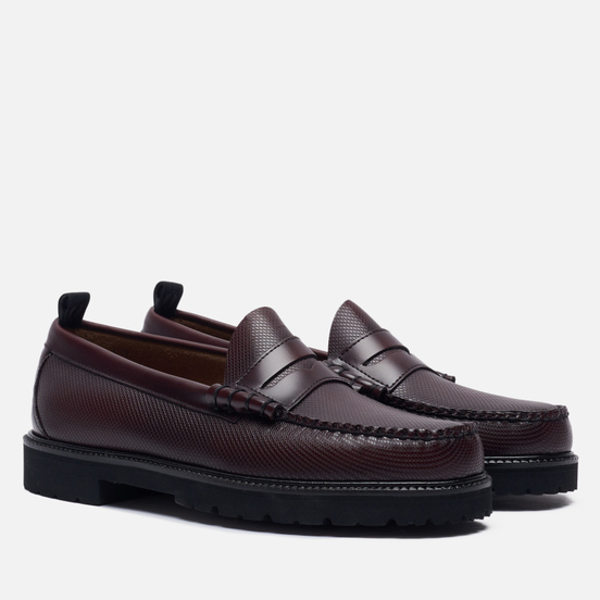 Мужские ботинки лоферы Fred Perry x G.H. Bass Textured Ox Blood