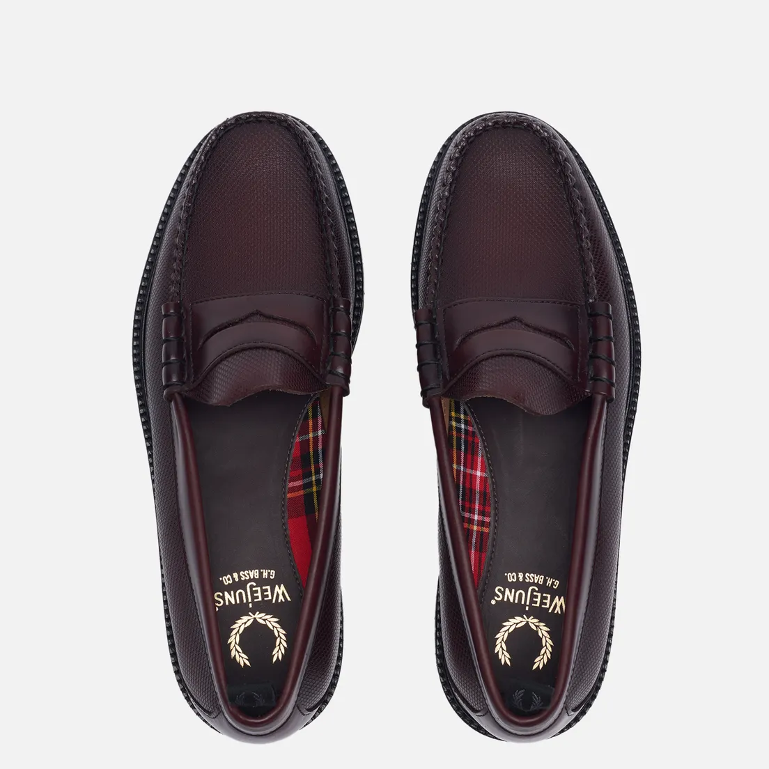 Fred Perry Мужские ботинки лоферы x G.H. Bass Textured