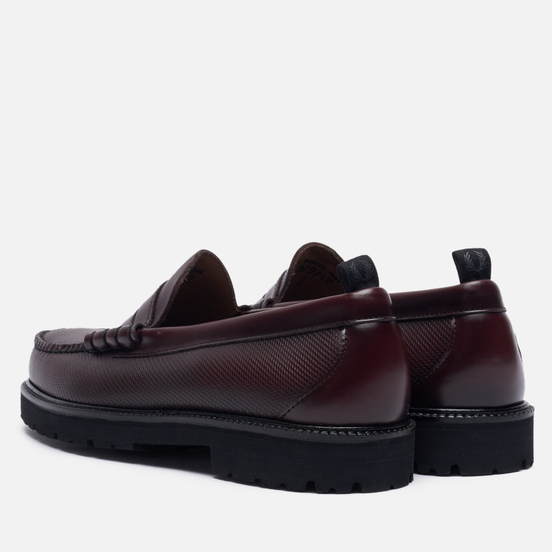 Мужские ботинки лоферы Fred Perry x G.H. Bass Textured Ox Blood